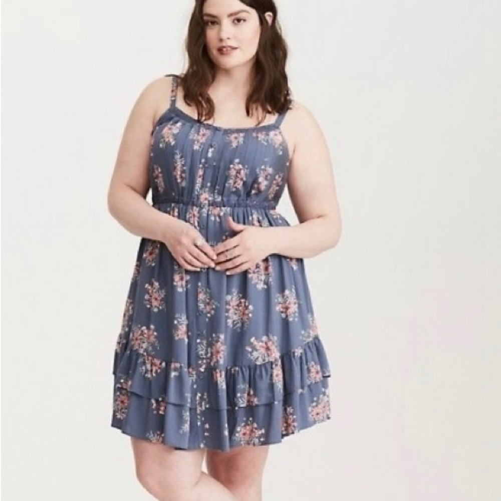 Torrid Blue Floral Sundress